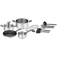 tefal daily cook g713sb74 bateria de cocina 4 piezas  5 utensilios