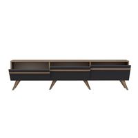 mueble de tv 3 puertas gris antracita l180 cm