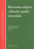 matrimonio religioso y derecho espanol concordado