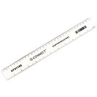 q-connect ruler shatterproof 300mm clear ref kf01108