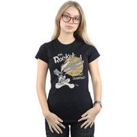 dessins animes camiseta manga larga rocket board para mujer