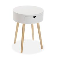 mesa auxiliar moderna en madera aglomerada blanco