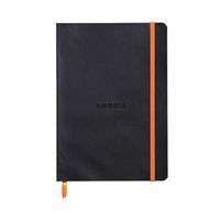 rhodiarama soft cover notebook 160 pages a5 black