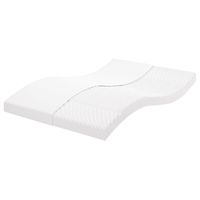 vidaxl colchon de espuma de 7 zonas dureza 20 ild blanco 120x220 cm