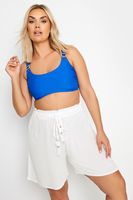 yours bermudas blancas con cordon con borlas mujer curvy y tallas grandes yours