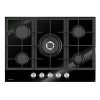 infiniton 78gln52 placa de gas 5 zonas 70cm cristal negro