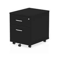 impulse 2 drawer mobile pedestal black