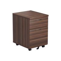 mezzo 2 drawer mobile pedestal - dark walnut - tesmp2dw