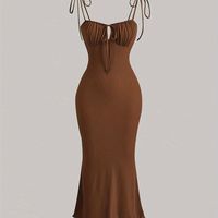 vestido corto con abertura y fruncido elegante vestido camisola sin mangas para primavera y verano ropa de mujer para vestir de fiesta