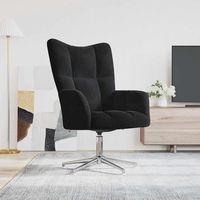 vidaxl sillon de relax de terciopelo negro