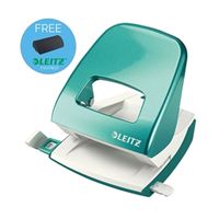 leitz nexxt wow hole punch 3mm 30 sheet ice blue - 50081051