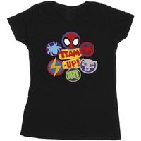 marvel camiseta manga larga spidey and his amazing friends up para mujer