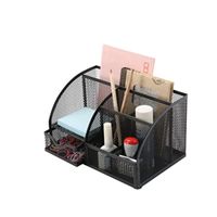 q-connect curve desktop organiser black