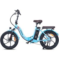 fafrees f20 pro bicicleta electrica e-bike 250w autonomia 80km con frenos de disco lago azul