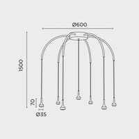 lampara de techo led mini 21w