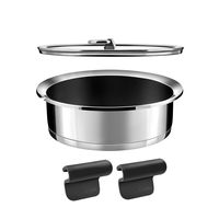 bateria de cocina 3 piezas  1 sarten o 24 cm 2 asas extraibles y 1