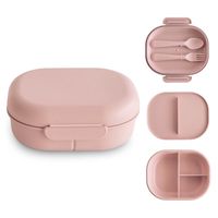 caja de almuerzo mushie solid blush