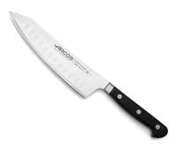 cuchillo rocking santoku acero inoxidable forjado nitrum 190 mm negro