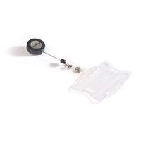 durable badge reel id holder clear