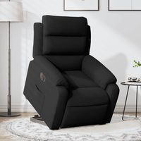 vidaxl sillon electrico reclinable elevable de terciopelo negro