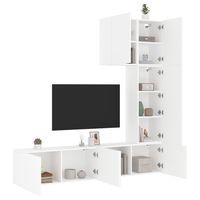 vidaxl muebles de tv de pared 5 piezas madera de ingenieria blanco