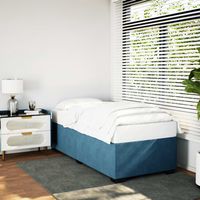 vidaxl estructura de cama de terciopelo azul 80x200 cm