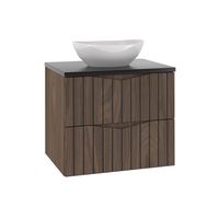 mueble lavabo estratificado marron negro