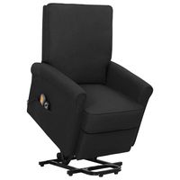 vidaxl sillon de masaje elevable tela negro