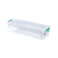 storestack 22 litre storage box w370xd110xh80mm clear