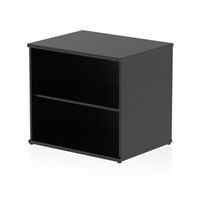 impulse 600mm deep desk high bookcase black