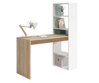 mesa de escritorio con estanteria duplo 120x53 - conforama