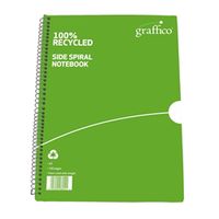 graffico recycled wirebound notebook 100 pages a5 10 pack en10994