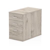 impulse 800mm deep desk high pedestal grey oak