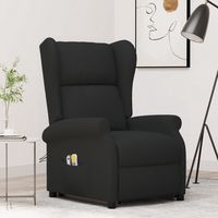 vidaxl sillon de masaje elevable tela negro