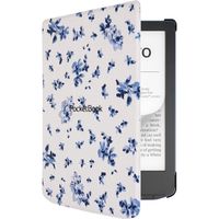 pocketbook h-s-634-f-ww funda con estampado de flores azules para ebook de 6