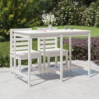 vidaxl mesa de jardin madera maciza pino blanco 1595x825x110 cm