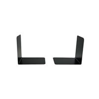 metal bookends heavy duty w140xd140mm black pack of 2 0441102