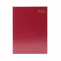 desk diary day per page a4 burgundy 2025 kfa41bg25