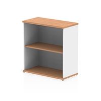 impulse 800mm bookcase oak and white