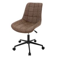 silla de piel sintetica marron