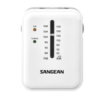 sangean sr-32 w radio portatil blanca