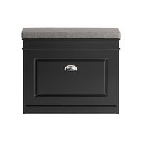 banco zapatero con 1 cajon ancho mdf negro