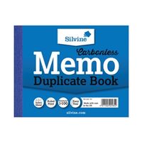 silvine carbonless duplicate memo book 102x127mm 12 pack