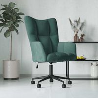 vidaxl sillon de relax de terciopelo verde oscuro