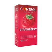 control preservativos strawberry fresa 12 unidades