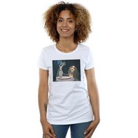 disney camiseta manga larga lady and the tramp spaghetti slurp para mujer