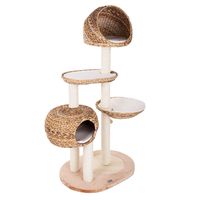 karlie paradise banana-leaf cat tree - beige