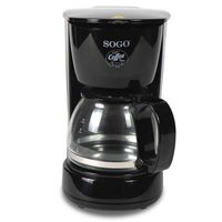 sogo cafetera de goteo electrica 06l 650w negra