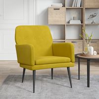 vidaxl sillon de terciopelo amarillo 62x79x79 cm