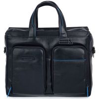 piquadro bolso blu cartella sottile para hombre